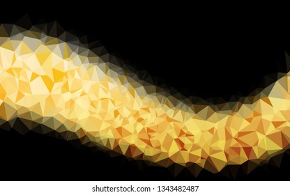 Light Yellow, Orange vector low poly layout. Colorful abstract illustration with gradient. The best triangular design for your business.