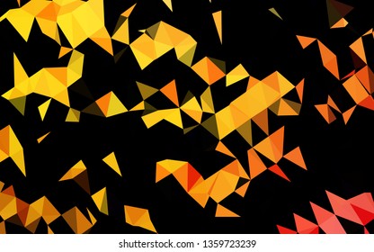 Light Yellow, Orange vector low poly texture. Glitter abstract illustration with an elegant design. Completely new template for your business design.
