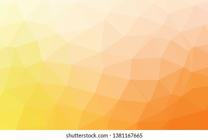 Light Yellow, Orange vector low poly texture. Colorful abstract illustration with gradient. Elegant pattern for a brand book.