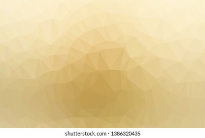 Light Yellow, Orange vector low poly cover. Creative illustration in halftone style with gradient. Polygonal design for your web site.