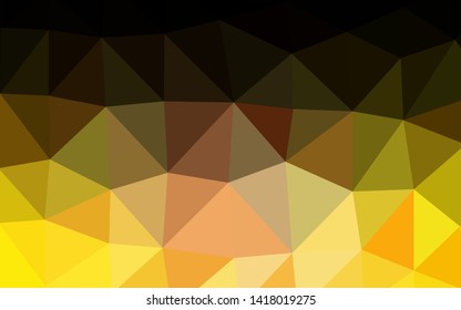 Light Yellow, Orange vector low poly cover. A vague abstract illustration with gradient. Brand new design for your business.