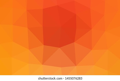 Light Yellow, Orange vector low poly cover. Colorful illustration in Origami style with gradient.  Triangular pattern for your business design.
