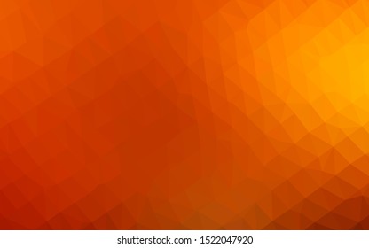 Light Yellow, Orange vector low poly layout. Geometric illustration in Origami style with gradient. Template for a cell phone background.