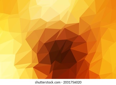 Light Yellow, Orange vector low poly texture. Colorful illustration in abstract style with gradient. The best triangular design for your business.