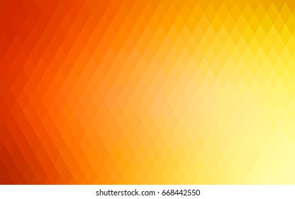 Light Yellow, Orange vector low poly background. A sample with a polygonal design. Illustration in polygonal style with repeating squares