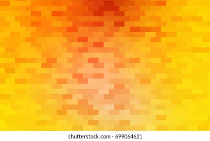 Light Yellow, Orange vector low poly background. A sample with a polygonal design. Illustration in polygonal style with repeating squares