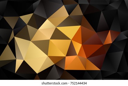 Light Yellow, Orange vector low poly background. Modern geometrical abstract illustration with gradient. The polygonal design can be used for your web site.