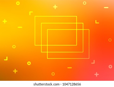 Light Yellow, Orange vector natural abstract template. Blurred decorative design in Indian style with Zen tangles. A completely new design for your business.