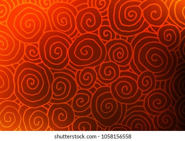 Light Yellow, Orange vector natural abstract template. Colorful abstract illustration with lines in Asian style. Brand-new style for your business design.