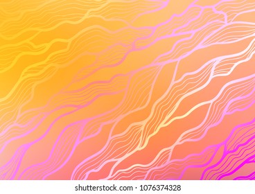 Light Yellow, Orange vector natural abstract template. Decorative shining illustration with doodles on abstract template. Hand painted design for web, leaflet, textile.