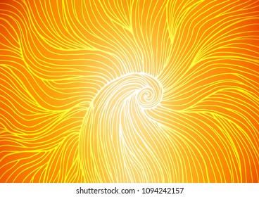 Light Yellow, Orange vector natural elegant pattern. Blurred decorative design in Indian style with Zen tangles. The pattern can be used for coloring books and pages for kids.