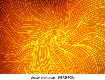 Light Yellow, Orange vector natural abstract pattern. Sketchy hand drawn doodles on blurred background. The doodle design can be used for your web site.