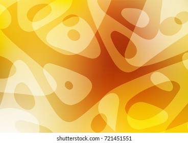 Light Yellow, Orange vector natural elegant texture. Doodles on blurred abstract background with gradient. Brand-new design for your business.