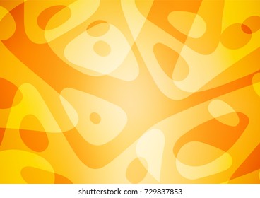 Light Yellow, Orange vector natural elegant background. Brand-new colored illustration in blurry style with doodles. The pattern can be used for coloring books and pages for kids.