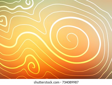 Light Yellow, Orange vector natural elegant background. Colorful illustration in abstract style with doodles and Zen tangles. The textured pattern can be used for website.