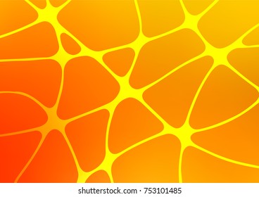 Light Yellow, Orange vector natural abstract template. Doodles on blurred abstract background with gradient. The pattern can be used for coloring books and pages for kids.