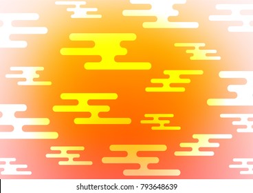 Light Yellow, Orange vector natural abstract texture. An elegant bright illustration with lines in Natural style. A completely new design for your business.