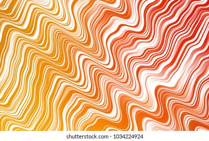 Light Yellow, Orange vector pattern with lamp shapes. Glitter abstract illustration with wry lines. A completely new marble design for your business.