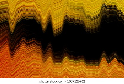 Light Yellow, Orange vector pattern with lava shapes. Blurred geometric sample with gradient bubbles.  The best blurred design for your business.