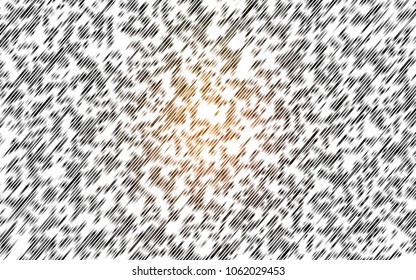 Light Yellow, Orange vector pattern with narrow lines. Glitter abstract illustration with colored sticks. The pattern can be used for websites.