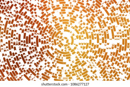 Light Yellow, Orange vector pattern with lamp shapes. A vague circumflex abstract illustration with gradient. Marble style for your business design.