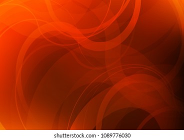Light Yellow, Orange vector pattern with bent lines. An elegant bright illustration with gradient. A new texture for your  ad, booklets, leaflets.
