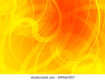 Light Yellow, Orange vector pattern with bent lines. Modern gradient abstract illustration with bandy lines. Marble design for your web site.