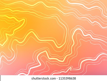 Light Yellow, Orange vector pattern with narrow lines. Decorative shining illustration with lines on abstract template. Best design for your ad, poster, banner.