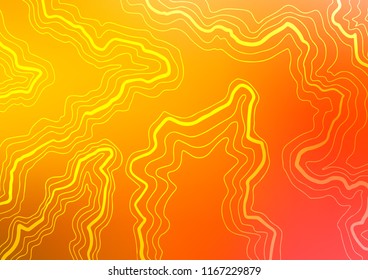 Light Yellow, Orange vector pattern with curved circles. A sample with blurred bubble shapes. A completely new marble design for your business.