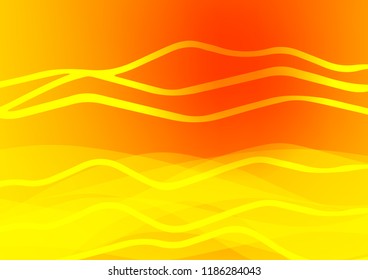 Light Yellow, Orange vector pattern with narrow lines. Blurred decorative design in simple style with lines. Best design for your ad, poster, banner.