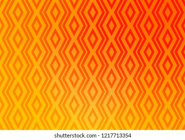 Light Yellow, Orange vector pattern with lines, rectangles. Colorful lines, squares on abstract background with gradient. Pattern for websites, landing pages.