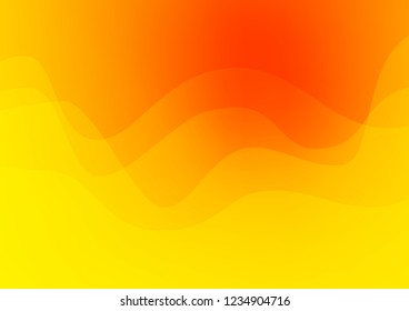 Light Yellow, Orange vector pattern with curved circles. A sample with blurred bubble shapes. The template for cell phone backgrounds.