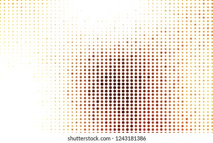 Light Yellow, Orange vector pattern with spheres. Abstract illustration with colored bubbles in nature style. Design for posters, banners.