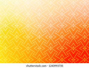 Light Yellow, Orange vector pattern with narrow lines. Blurred decorative design in simple style with lines. Backdrop for TV commercials.