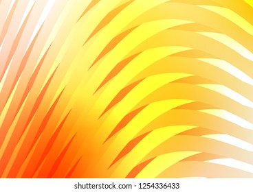 Light Yellow, Orange vector pattern with narrow lines. Glitter abstract illustration with colored sticks. The template can be used as a background.