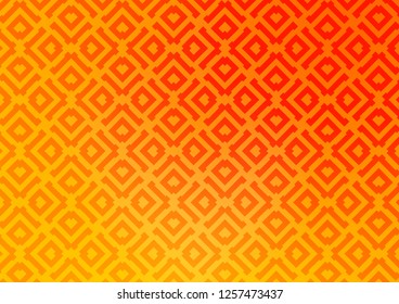 Light Yellow, Orange vector pattern with lines, rectangles. Colorful illustration with lines, cubes on abstract template. Pattern for websites, landing pages.