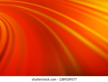 Light Yellow, Orange vector pattern with curved circles. Brand new colored illustration in marble style with gradient. Brand new design for your ads, poster, banner.