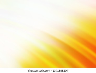 Light Yellow, Orange vector pattern with lines, ovals. Creative geometric illustration in marble style with gradient. Marble style for your business design.