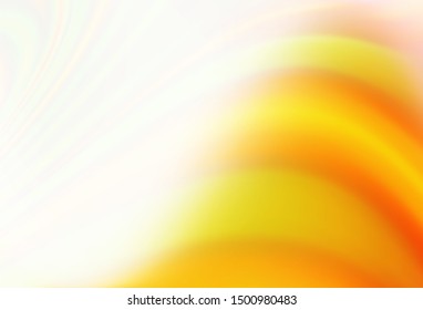 Light Yellow, Orange vector pattern with bent ribbons. Modern gradient abstract illustration with bandy lines. Brand new design for your ads, poster, banner.
