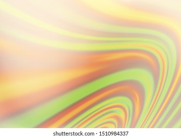 Light Yellow, Orange vector pattern with lava shapes. Colorful illustration in abstract marble style with gradient. The best blurred design for your business.