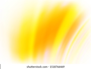Light Yellow, Orange vector pattern with curved circles. Blurred geometric sample with gradient bubbles.  A completely new template for your business design.