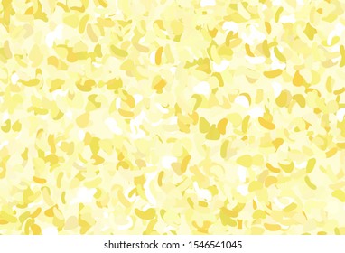 Light Yellow, Orange vector pattern with chaotic shapes. Colorful chaotic forms with gradient in modern style. Background for a cell phone.