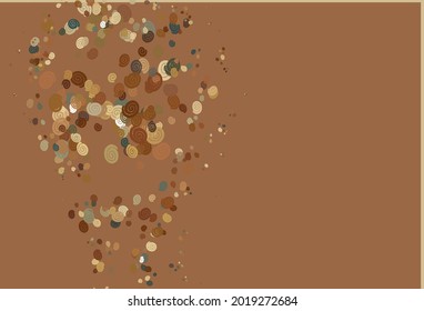 Light Yellow, Orange vector pattern with bubble shapes. Shining illustration, which consist of blurred lines, circles. A new texture for your  ad, booklets, leaflets.
