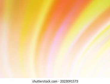 Light Yellow, Orange vector pattern with curved circles. A sample with blurred bubble shapes. Marble style for your business design.