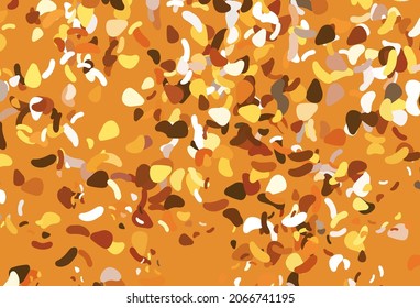 Light yellow, orange vector pattern with chaotic shapes. Simple colorful illustration with abstract gradient shapes. Elegant design for wallpapers.
