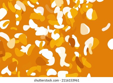 Light yellow, orange vector pattern with chaotic shapes. Modern abstract illustration with colorful random forms. Simple design for your web site.