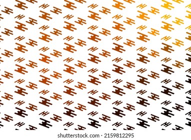 Light Yellow, Orange vector pattern with narrow lines. Shining colored illustration with narrow lines. Pattern for business booklets, leaflets.