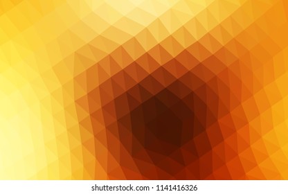 Light Yellow, Orange vector polygon abstract background. A completely new color illustration in a vague style. The polygonal design can be used for your web site.