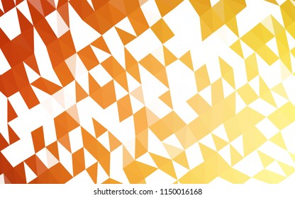 Light Yellow, Orange vector polygon abstract pattern. A vague abstract illustration with gradient. A completely new design for your business.