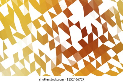 Light Yellow, Orange vector polygon abstract backdrop. A sample with polygonal shapes. The template can be used as a background for cell phones.